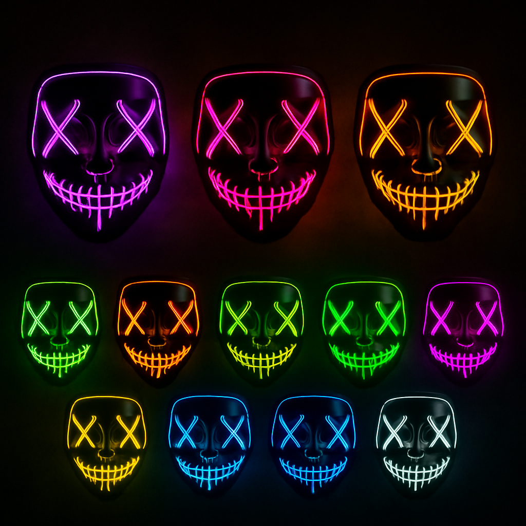 😈 Masque LED Halloween Lumineux