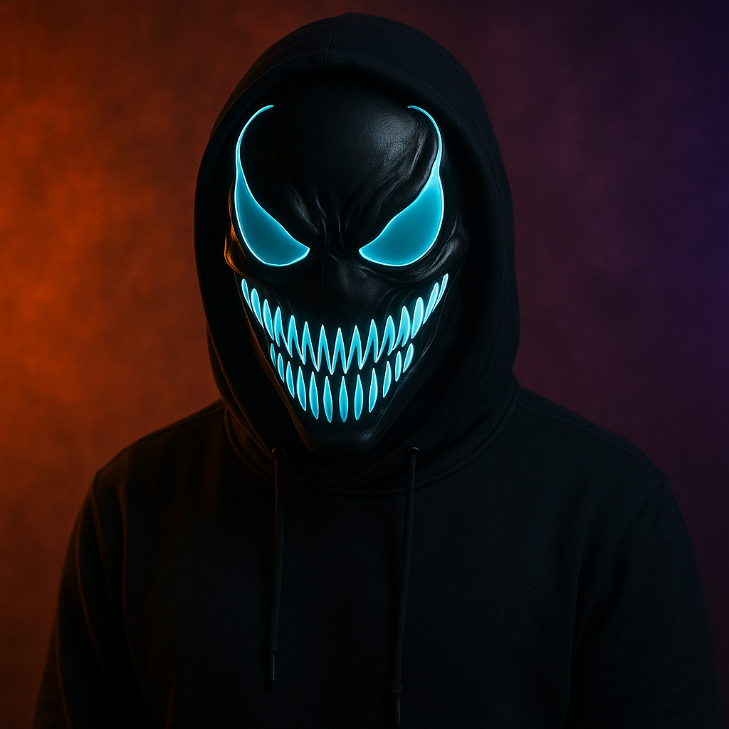 🖤 Masque LED Halloween Venom