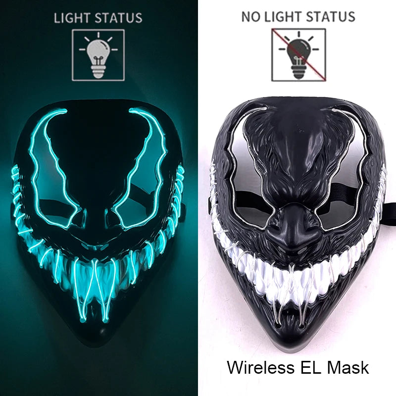 🖤 Masque LED Halloween Venom
